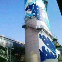 开封烟囱美化彩绘 濮阳烟囱彩绘施工 信阳彩绘凉水塔外壁