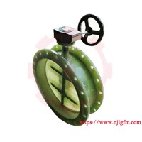 蜗轮玻璃钢蝶阀 法兰玻璃钢蝶阀 3