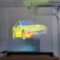 全息透明橱窗投影膜 虚拟成像全息互动投影玻璃贴膜